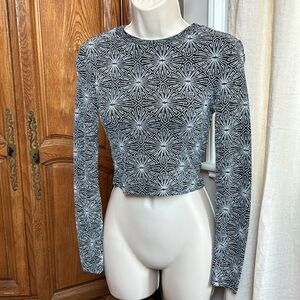 H&M Long Sleeved Sparkly Crop Top